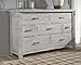 Signature Design by Ashley Brashland Farmhouse 7 Drawer Dresser with Dovetail Construction, Textured White