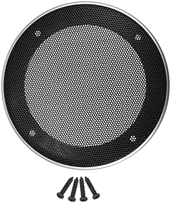 X AUTOHAUX 2pcs 4" Blue Car Audio Speaker Cover Mesh Subwoofer Grill Horn Glossy Guard Protector - View #8