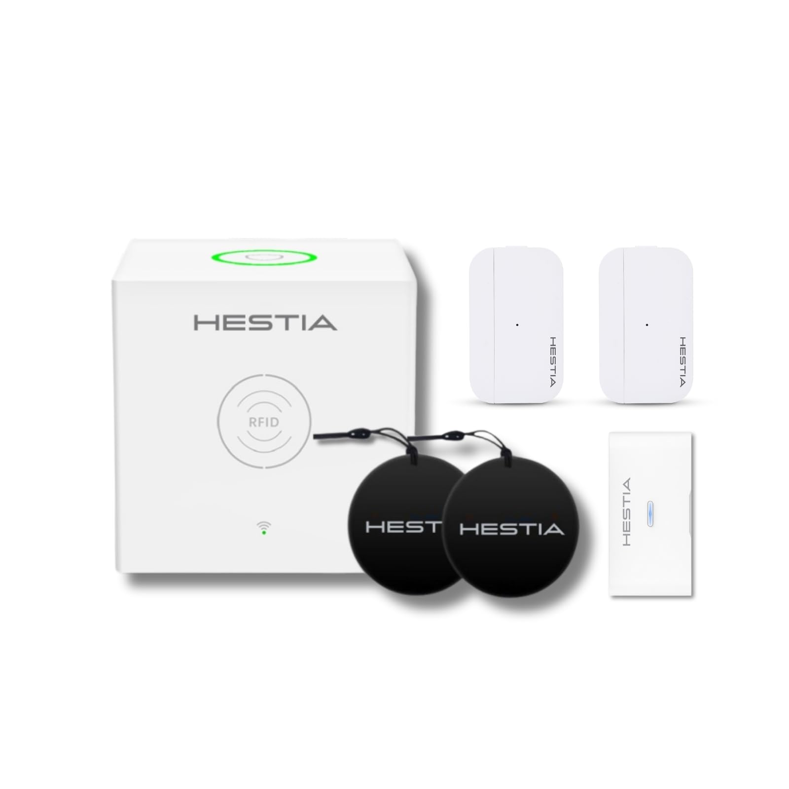 HESTIASmart Cube Smart Home Security Bundle Set,WiFi Alarm System for Base Station, Door Window Sensor, Remote, RFID Tag, SAFE-TECH HS-01-SCU