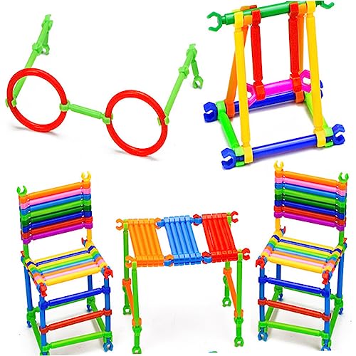 WESIEVYA Bloques De Construcción Inteligentes DIY para Set Educativo De En Colores Aleatorios Juguete Creativo 3D para Estimular La Imaginación y El Aprendizaje