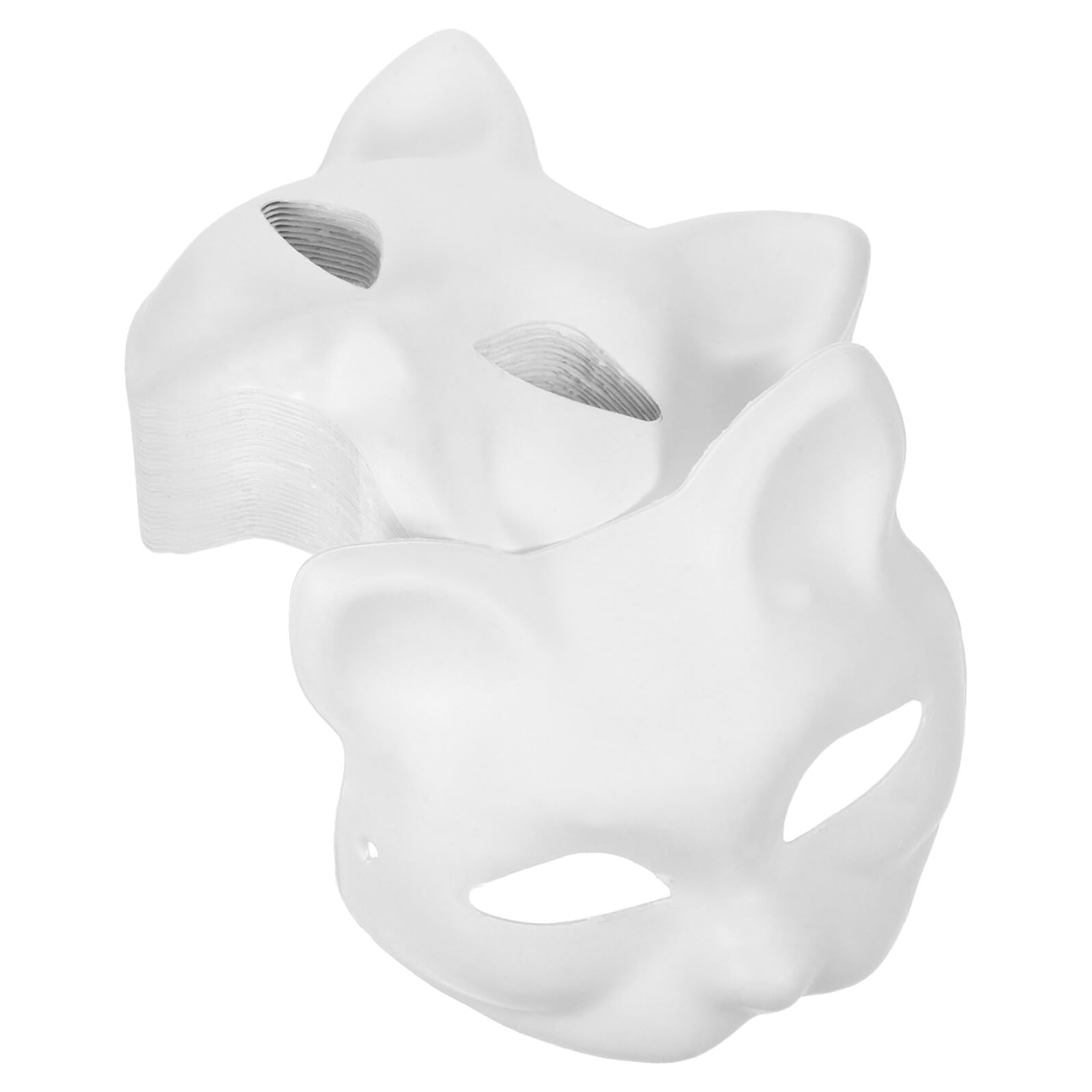 ifundom 30 Pezzi Maschere da Gatto Fai da Te in Carta Elastico Leggere e Dipingibili Forniture per Feste in Maschera e Cosplay per e Halloween
