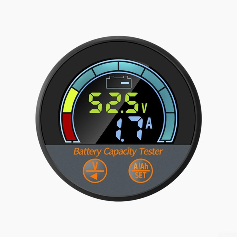 5-in-1 für battery Monitor 8-100V SoC Meter with 500A Shunt 5-in-1 | SoC %, Ah, Amps, Volts display, customizable alarm, prevents deep discharge, extends für battery life