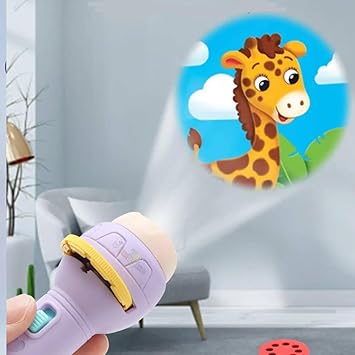 Toy Imagine Projector Torch for Kids – Mini Light Toy 24 Picture Slides – Educational Toy Torch for Boys & Girls Age 2-5 Years – Fun Interactive Activity for Toddlers, Baby Learning, Gift for Kids - image, photos