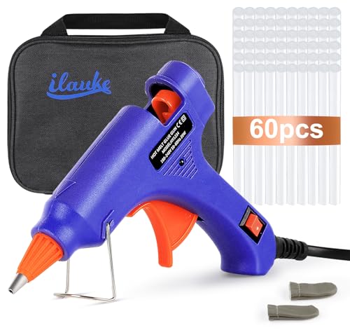 ilauke Hot Glue Gun Kit with Sticks & Case