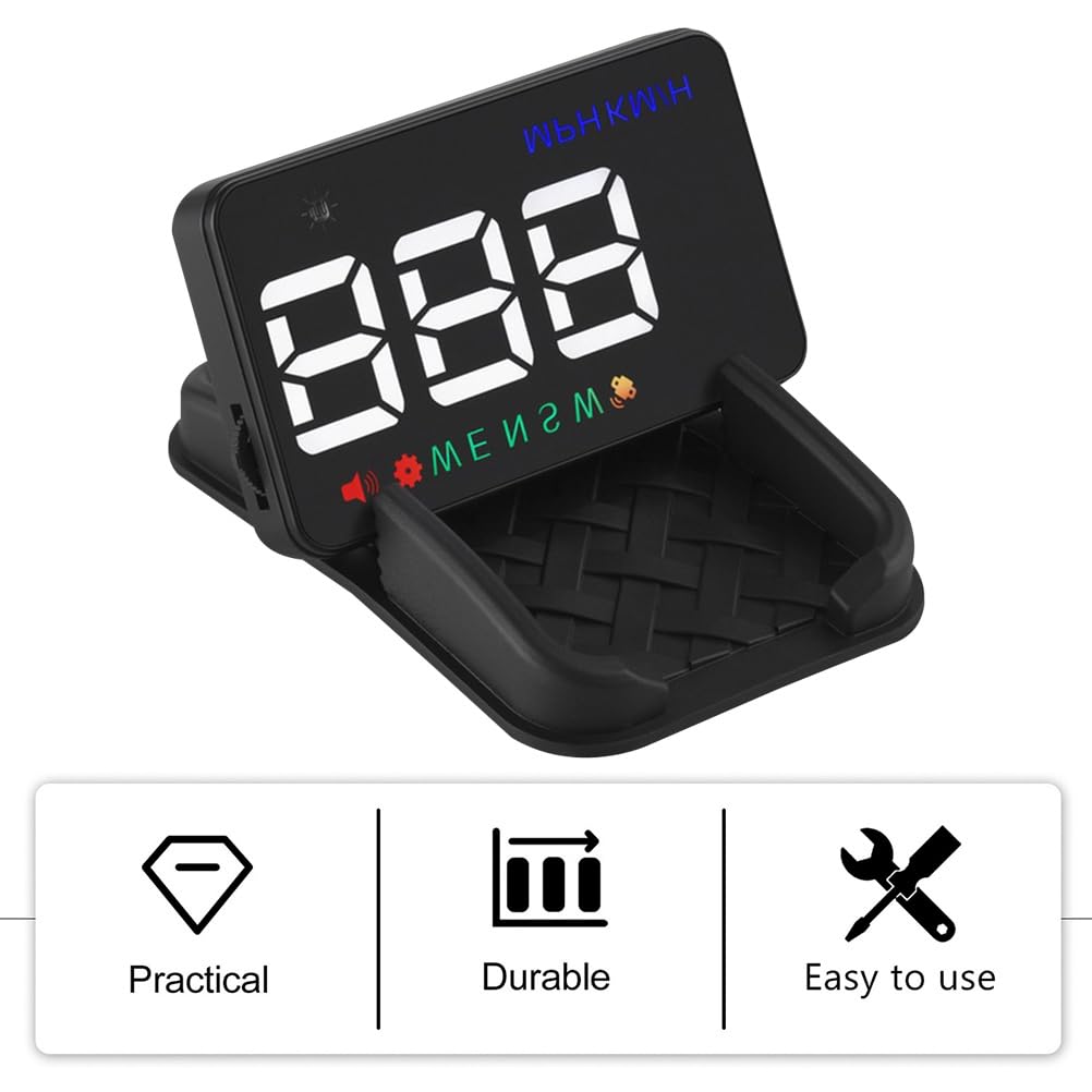 Gatuida Affichage Tête Hud Compteur de Vitesse Numérique Auto Moniteur de Vitesse Digital pour Écran de Véhicule Accessoire de Sécurité de Conduite