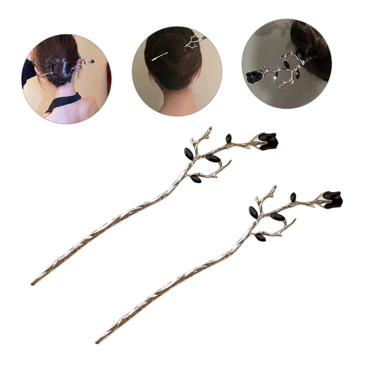 FOMIYES 8piezas Horquillas Para Moño Diseño Para Peinados De Mujer Accesorios Cabello Elegantes