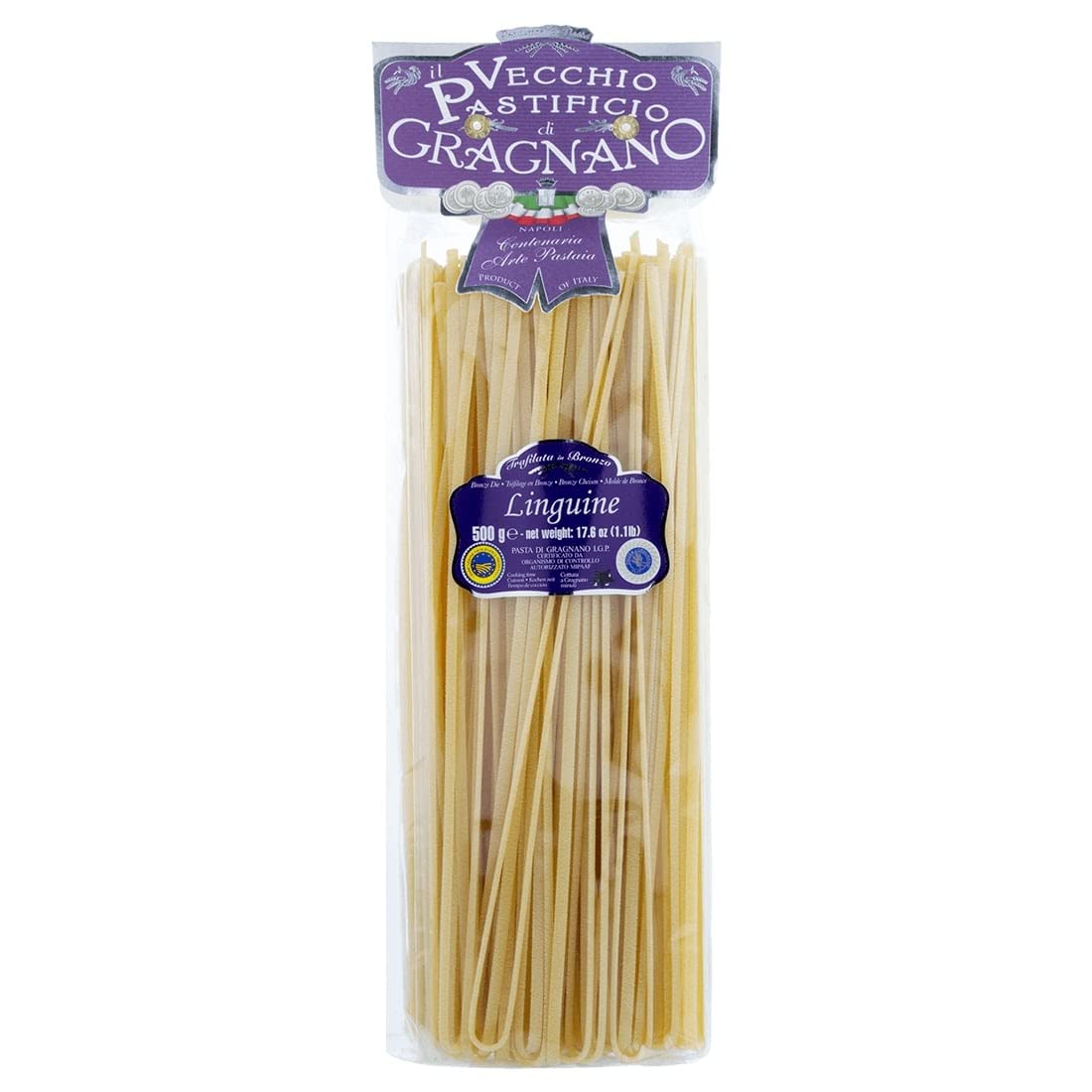 Il Vecchio Pastificio di Gragnano Pasta Linguine, Gragnano IGP fideos de sémola de trigo duro de la más alta calidad, 500 g + Italian Gourmet Polpa di Pomodoro 400 g en lata