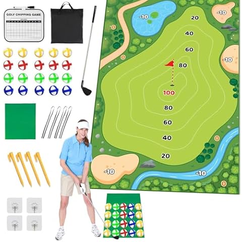 HYNXM Golf Chipping Game, Kids Golf Set for 3 4 5 6 7 Years Old Boys Girls, Upgrade Indoor Velcro Golf Chipping, Family Fun Backyard Golf Practice Set Gifts for Birthdays & Holidays Cover