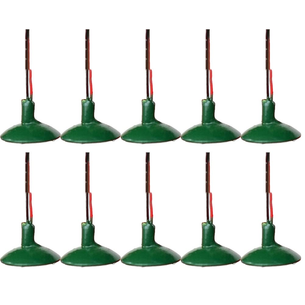 10-Piece OO/HO Scale Street Light Model Kit - Gray Wall Lamp Posts With LED For Train Layouts 14 thumbnail image