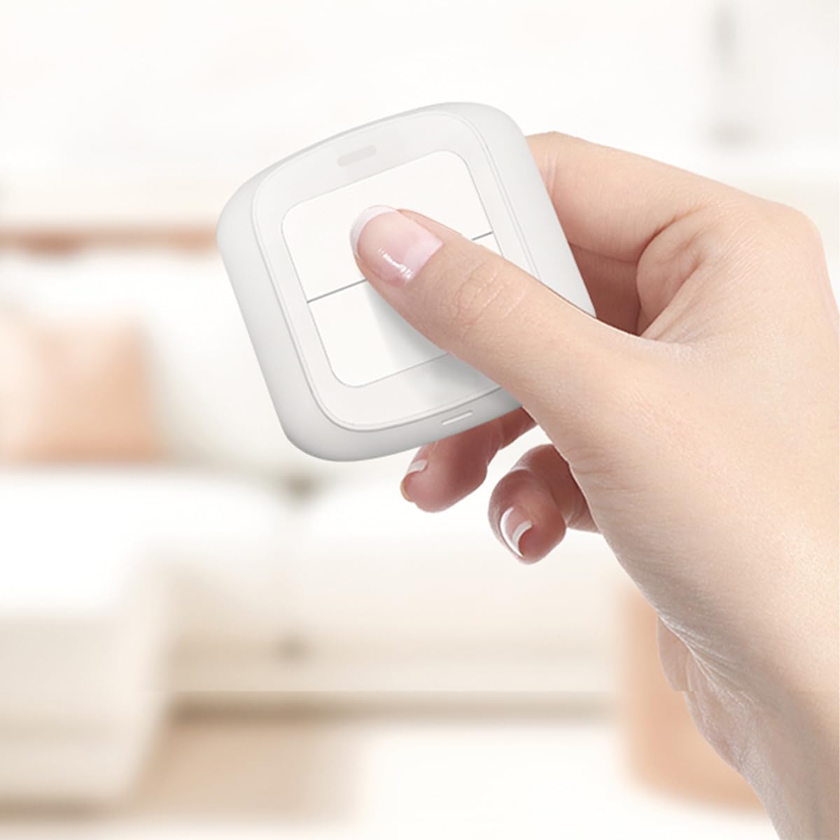 Interruptor Inteligente Interruptor Wifi de 2 Botones Interruptor Inteligente de Escena Repetidor Compatible con Tuya Smart Life(Incompatible con Alexa)