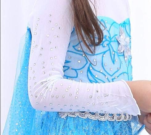 BanKids Princess Costume Birthday Party Dress Up for Little Girls with Wig,Crown,Wand,Gloves Accessories 4-5T(Q89,120) - Image 6