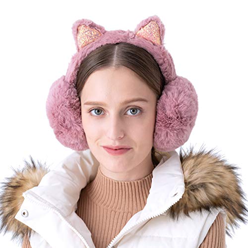 image for Surblue Foldable Cat Ear Earmuffs Winter Warm Outdoor Ear Covers Headb