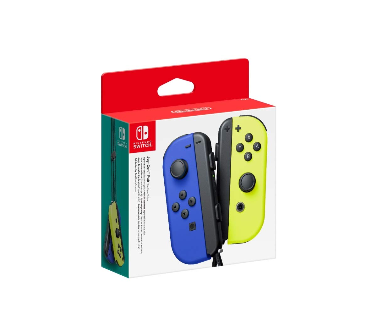 Nintendo Joy-Con 2er-Set, blau/neon-gelb & HORI Nintendo