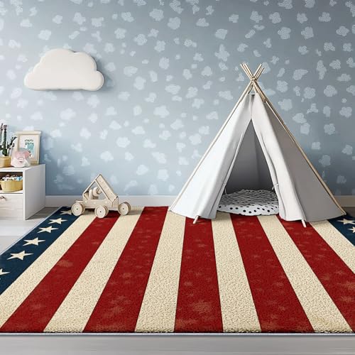 Tapis entree interieur 160x230 poil ras doux retro