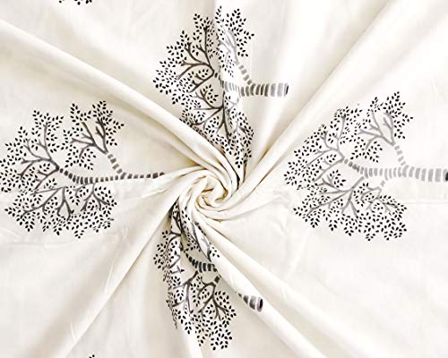 Image of BLOCKS OF INDIA Hand Block Printed Cotton Single Size Reversible Malmal Dohar for Summer (Grey & Black)