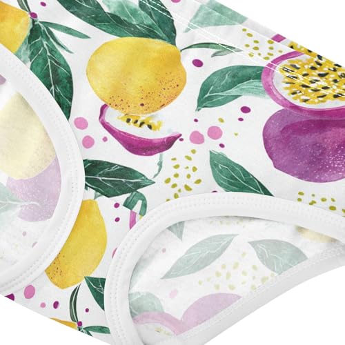 Wusikd Passion Fruits Girls' Underwear Cotton Watercolor Girls Briefs Soft Toddler Underwear 2T4
