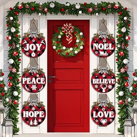 6 Pcs Christmas Hanging Signs by Tiamon Cover