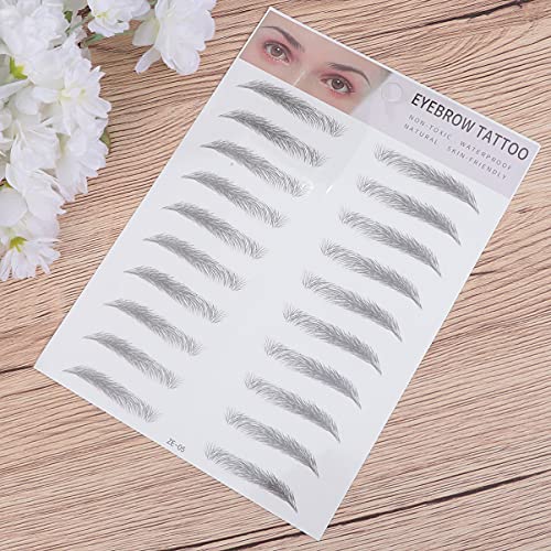 Uonlytech 2 peças de tatuagem de sobrancelha para maquiagem, tatuagem de sobrancelha artificial, tat