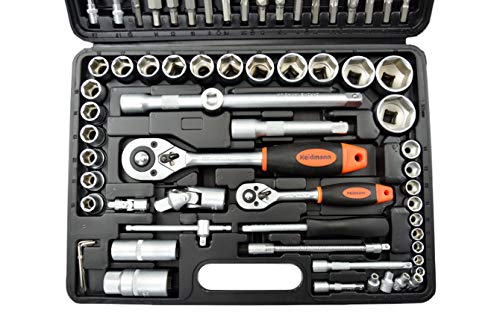 Geko G10150 Socket Set including Ratchets, 1/4" Drive 94 Pieces, Multicolour - Image 5