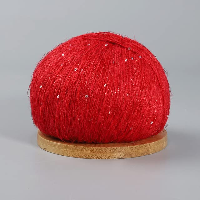 XiaoXIN 10Pcs 50g Pizzo Mohair Filato con Paillettes Crochet Filato per Maglieria con Lurex Moda Bambino Morbido Maglione Scialle Filati per Cucito con Passanti