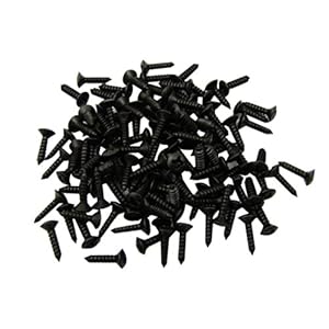 Musiclily 3x12mm Gitaar Slagplaat Schroeven Pickguard Screws voor Fender Strat Tele stijl Elektrische Gitaar Basgitaar, Zwart(50 Stuks)