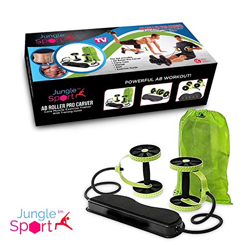 Treinador de exercícios musculares da Jungle Sport Ab Roller Pro Carver; treinador principal (com gu
