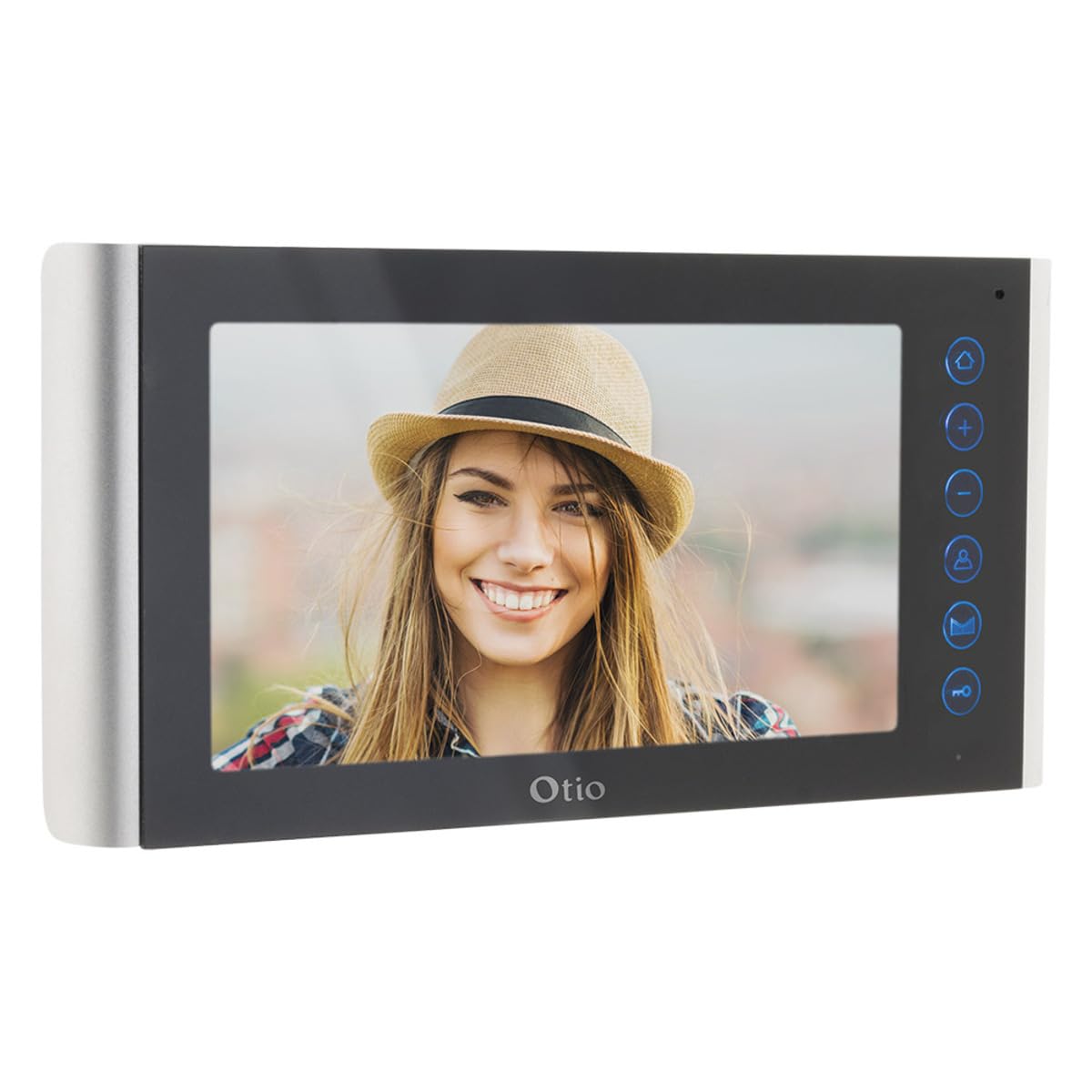 Otio - Monitor de 7'' para Videoportero - Pantalla a Color HD, Teclas Táctiles, Memoria de Visitantes - Control de Portal/Cerradura Eléctrica, Conexión Adicional - Open