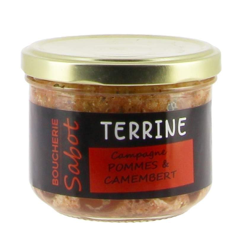 Panier garni "Domfront" - 6 produits gourmands : poiré, trio de chocolats, mignonette, confiture, terrine, biscuits apéritifs