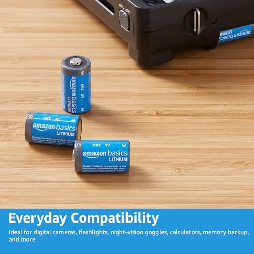 Amazon Basics CR2-Lithium-Batterien, 800 mAh, 3 Volt, langanhaltende Leistung, 4 Stück – Ansicht 5