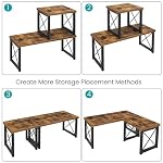 ELITEROO Wood Desktop Shelf, 2 Tier Adjustable Small Bookshelf Organizer, Freestanding Stackable Desk Stand, Storage Organizers, Kitchen Counter Display Rack, Rustic Brown ELITEROO Wood Desktop Shelf 2 Tier Adjustable Small Bookshelf Organizer Freestanding Stackable Desk Stand Storage Organizers Kitchen Counter Display Rack Rustic Brown