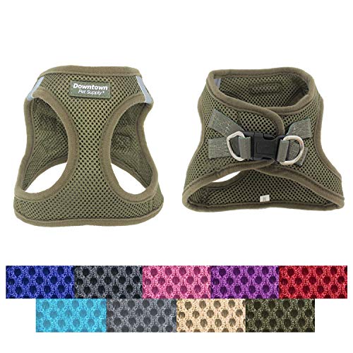 Downtown Pet Supply Adjustable Dog Harness For Large Dogs No Pull, Xl, Hunter Green - Step In Dog Harness With Padded Mesh Fabric And Reflective Trim - Buckle Strap Harness For Dogs #TOP1