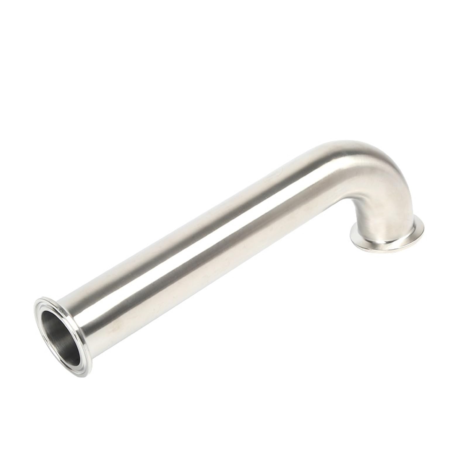 ZHGUIMING Codos de abrazadera de 90 grados SS304 Codo de abrazadera largo de 1", 1 1/4", 1 1/2" y 2" Codos con tubo de extensión Codos de acero inoxidable(OD51MM,L610MM_SS304)