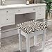 Xorudoydet Beige Zebra Stripe Print Stool Covers Rectangle Soft Stretch Saddle Seat Cover Counter Bar Stools Bar Chairs Covers Kitchen Island Chairs Cushion Protector, 2 Pack