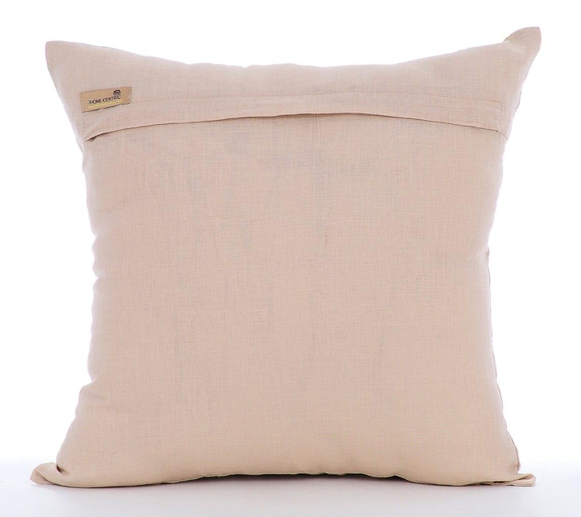 The HomeCentric Beige 40x40 cm Lino Di Cotone Federa Guanciale, Perla, Perline Cotone Cuscini di tiro per divano, Contemporaneo Natura e Fiori Fodere Per Cuscino - Pearl Essence