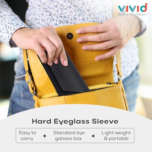 Image of VIVID Unisex Specs Magnetic Eyewear Dabbi Faux Leather Hard Case Cover