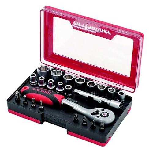 Steckschlüsselsatz 23 tlg. HM Müllner 7023 Vierkantantrieb Sechskantantrieb 1/4" 1 Steckschlüsselsatz 23 tlg. HM Müllner 7023 Vierkantantrieb Sechskantantrieb 1/4"