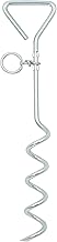 Milestone Camping 31690 Outdoor Corkscrew Tie Out Stake / Keyring Attachment / Tether Pets and Tents / Ideal for Camping, Hiking, Fishing and More