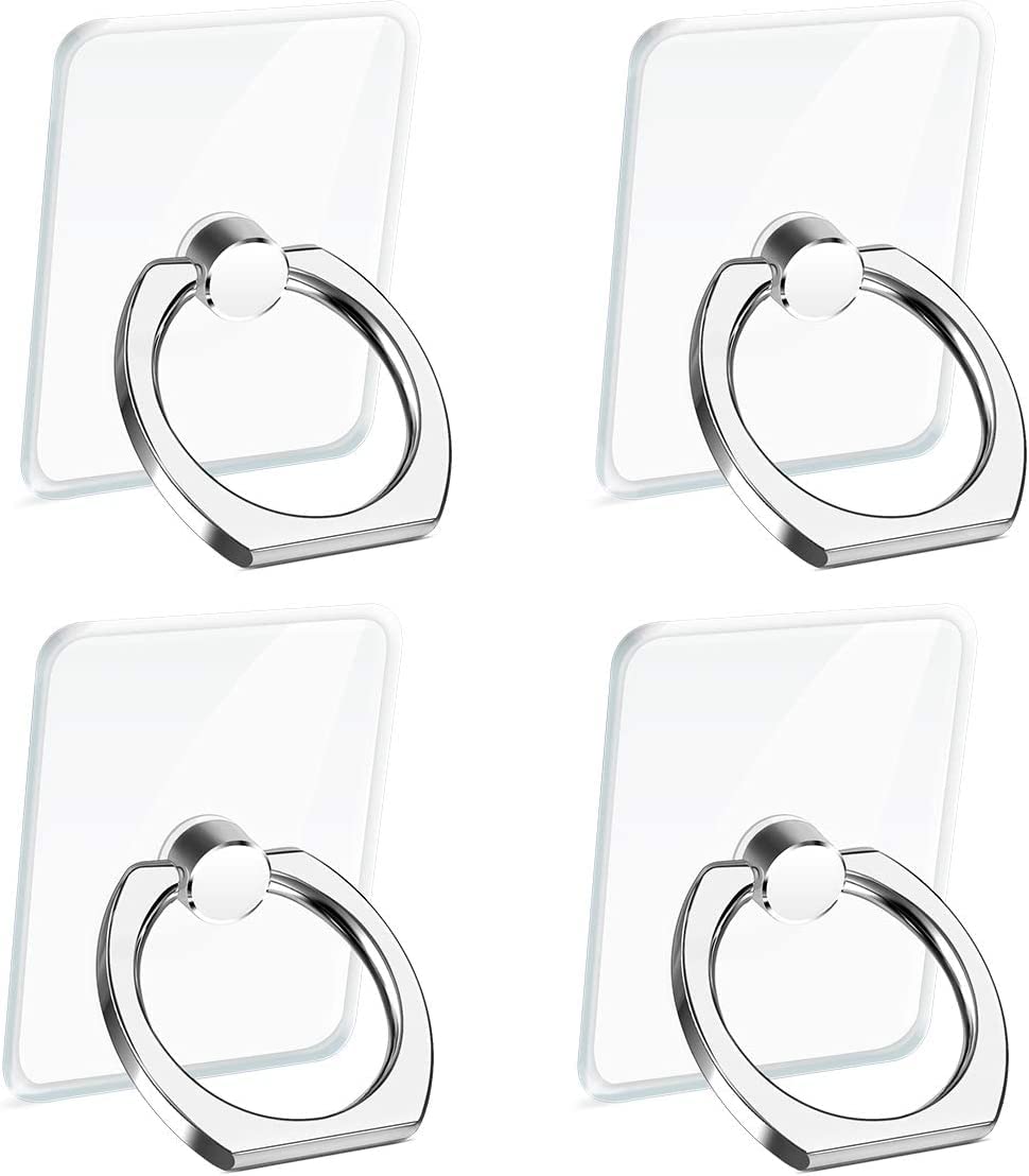 Feline Transparent Cell Phone Ring Holder, 360 Degree Rotation, Finger Grip Stand Holder, Compatible with All Smart Mobile