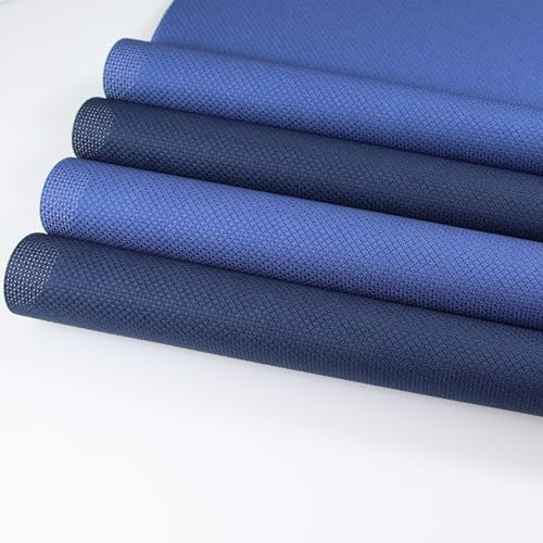 Image of KCS 4 pc of 12 inch x 18 inch (30cmx45cm) 14CT Counted Cotton Aida Cloth Cross Stitch Fabric (Jeans Blue+Navy Blue)