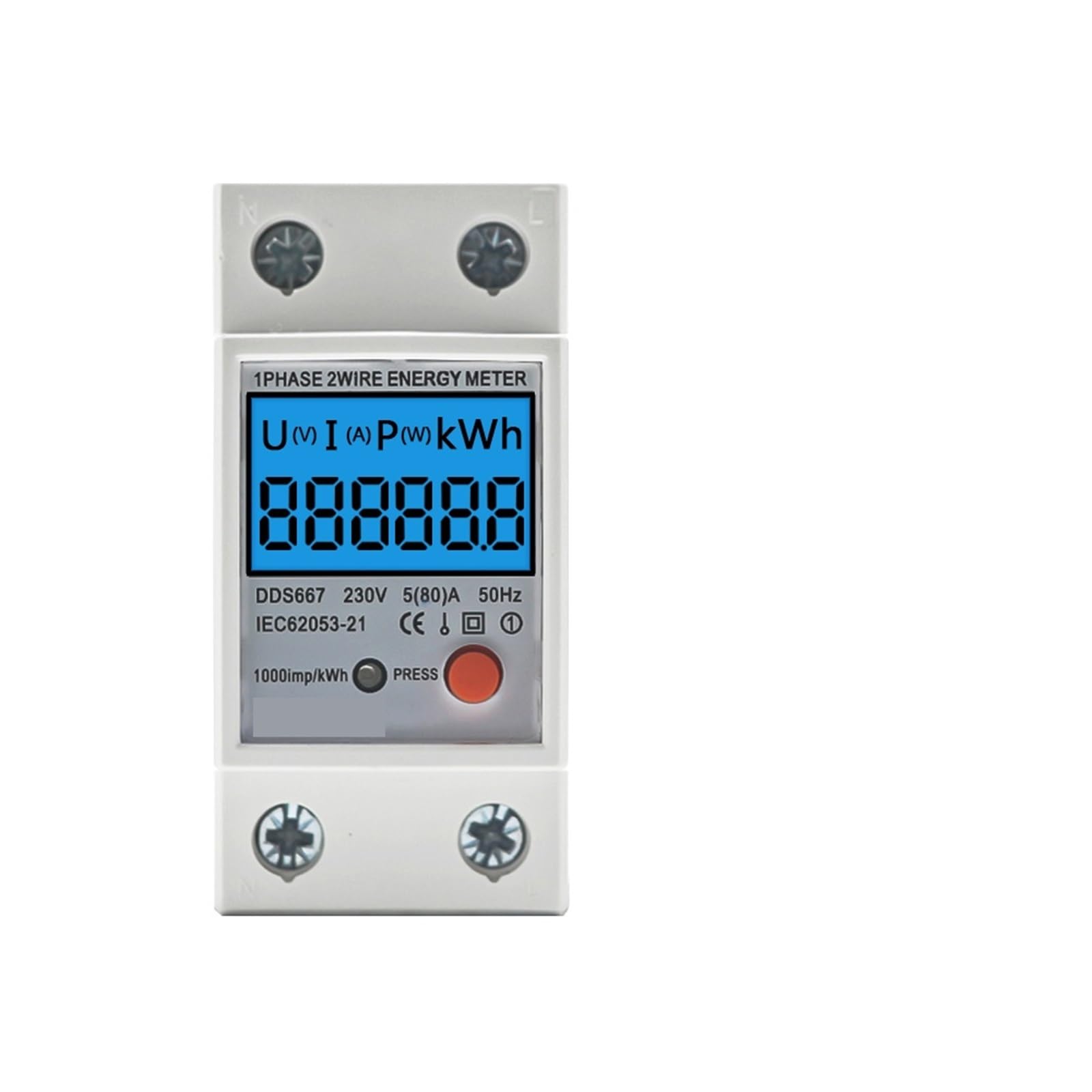 Compteur d'énergie monophasé numérique KWh tension courant 110V