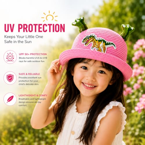 Image of VRITRAZ Baby Boy's and Girl's Kids Children Cute Printed Cartoon Gift Summer Fancy Dress Straw Fasion Hat Cap 1