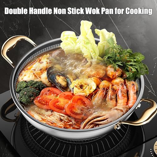 Wok Pan antiadherente acero inoxidable 12.6 pulgadas miniatura 2