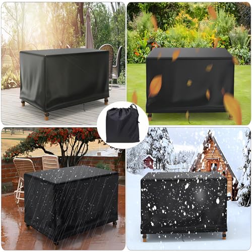 Housse salon de jardin rectangulaire imperméable bâche table 420D - 4