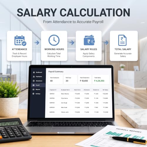 Image of Golens AI Face Recognition Biometric Attendance Machine (NEW Launch) with Fingerprint, RFID & Access Control | Smart Employee Attendance System for Office & Commercial Use, AM-04E