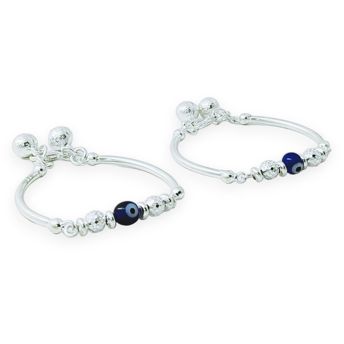 JEWELLERYHUT Pure Sterling Silver Evil Eye Chandi Kada Nazariya Bracelet for Baby Boy and Girl (B0CY1XJFRN) Amazon Price History, Amazon Price Tracker