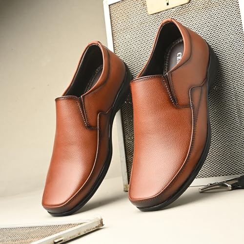 Image of Centrino Men's Formal Shoe | Cushioned Insole Comfortable Shoes | Trendy & Classic Design | Durable TPR Sole Footwear (8112)
