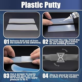 Allisway Colla Modelli, Mastice Plastico Riparazione, Colla Plastica, Asciugatura Rapida, Adatta per Incollare Comuni Plastiche dure Domestiche Come Acrilico e Modelli, 50 Ml