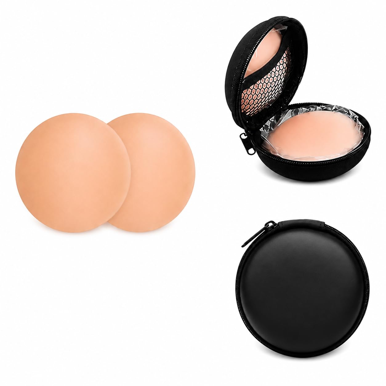 2 Pair Nipple Covers Reusable Comfortable Invisible Adhesive Silicone Pasties for Women-image-6