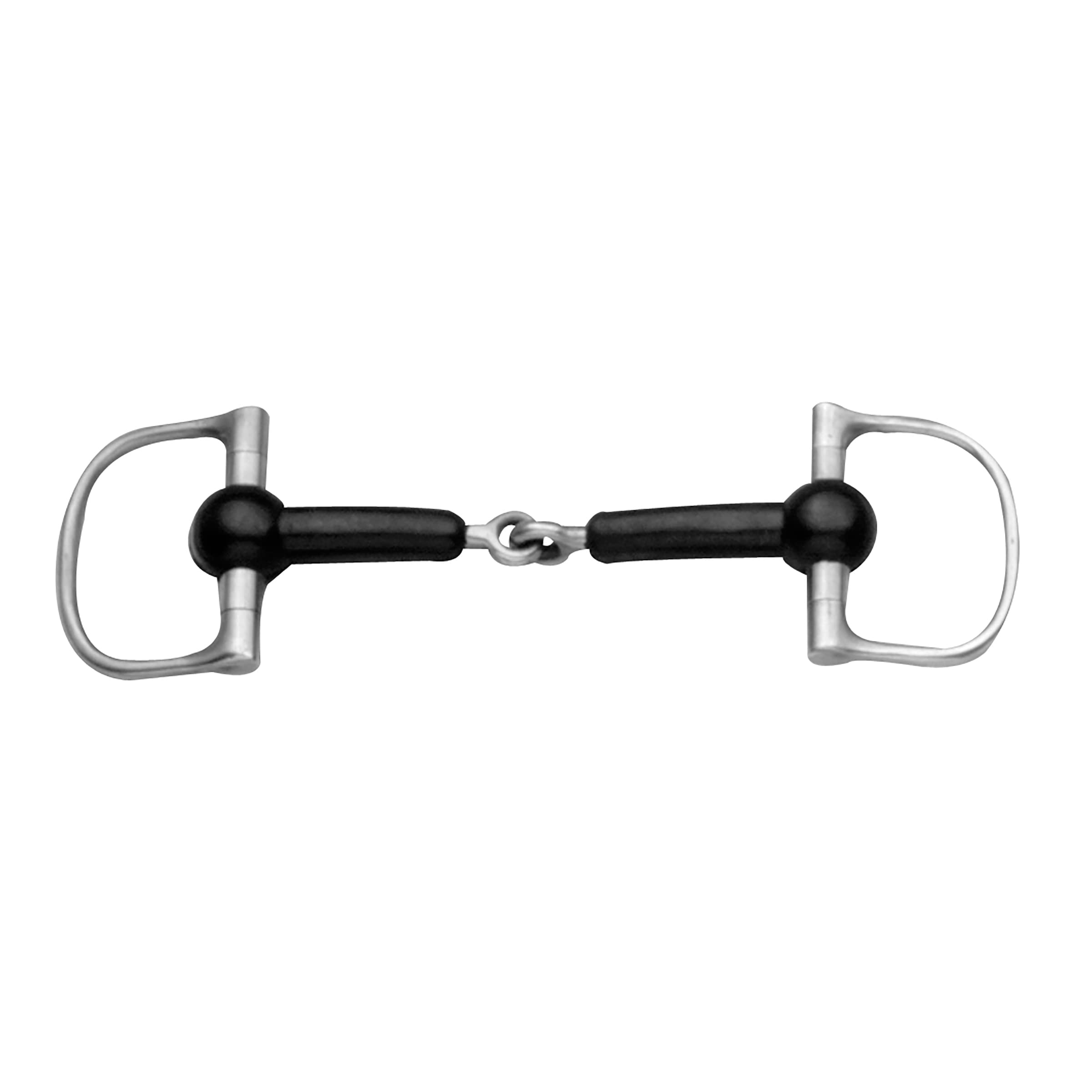 Korsteel Hard Rubber Jointed Dee Ring Snaffle Bit