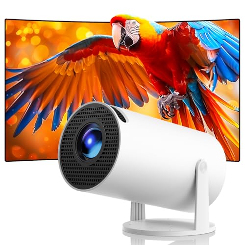 Mini proyector con WiFi y Bluetooth: proyector portátil Full HD 4K compatible con corrección trapezoidal vertical automática de rotación de 270° y proyector inteligente Android 11.0